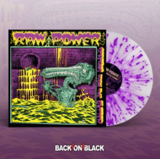 RAW POWER | SCREAMS FROM THE GUTTER (WHITE / PURPLE SPLATTER VINYL) | VINYL RECORD (LP)